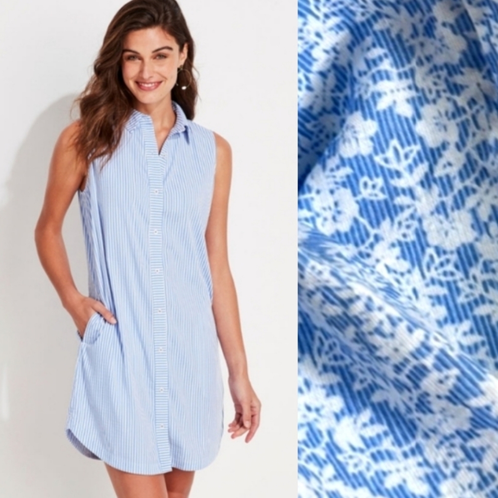 🆕️ Joie Sleeveless Shirt Dress with Front Buttons & Hand Pockets. NWOT